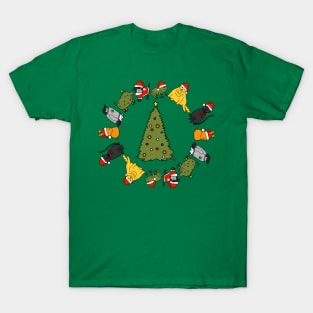 Christmas Holidays Cute Animals Stars Candy Canes Christmas Tree T-Shirt